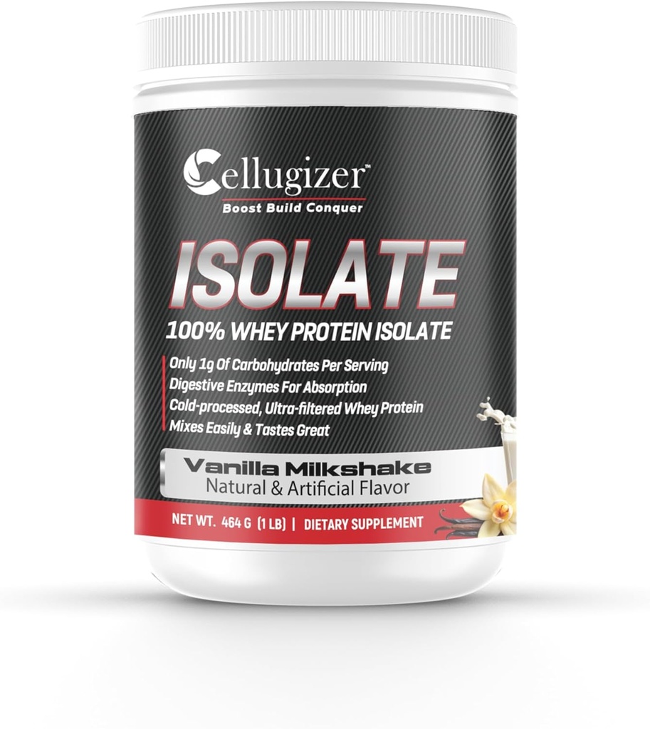 Celugizer 100% syrovátka izolát 1lb, Vanilla I 25g protein, rychlé trávení I 0g cukr, nízká sacharid