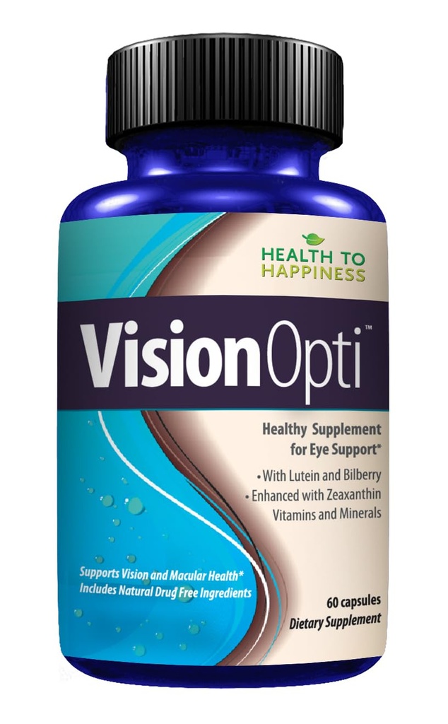 Vision Opti - Doplněk pro oční zdraví s Luteinem, Zeaxanthin, Selen, Zinek, a Vitamíny A & C Dublin 124; 60 Kapsle