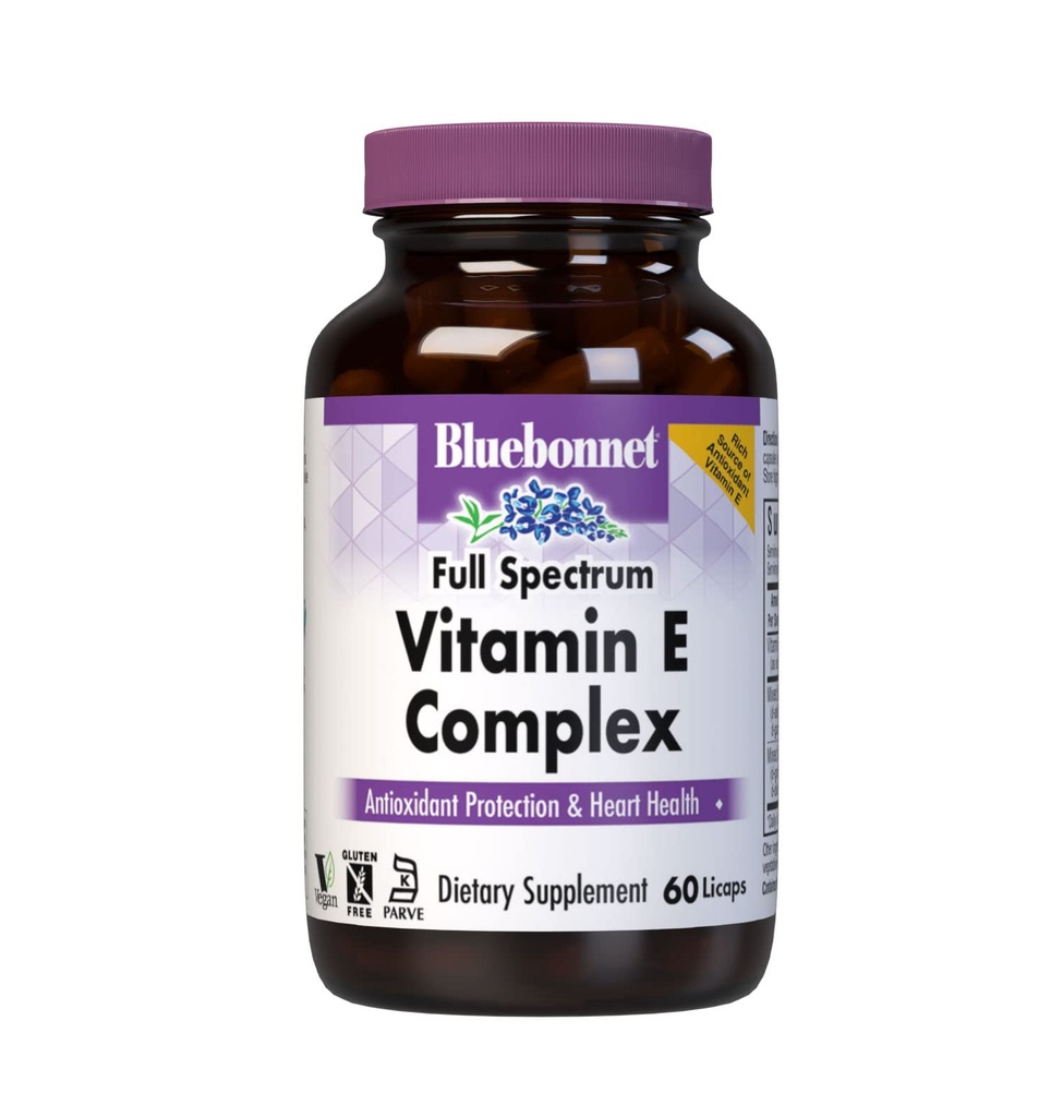 Bluebonnet Natural Full Spectrum vitamin E Complex - 60 licencí