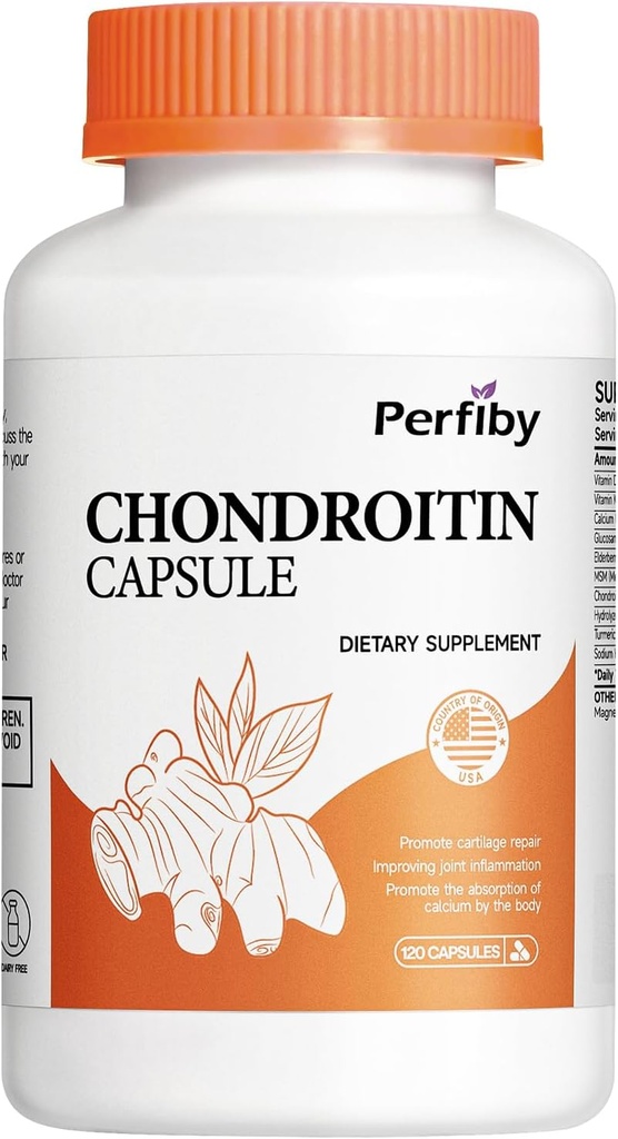 Glucosamine Chondroitin a MSM s výtahem z Elderberry - Společná podpora a imunitní doplněk zdraví, 120 Kapsle, 60 Day Supply