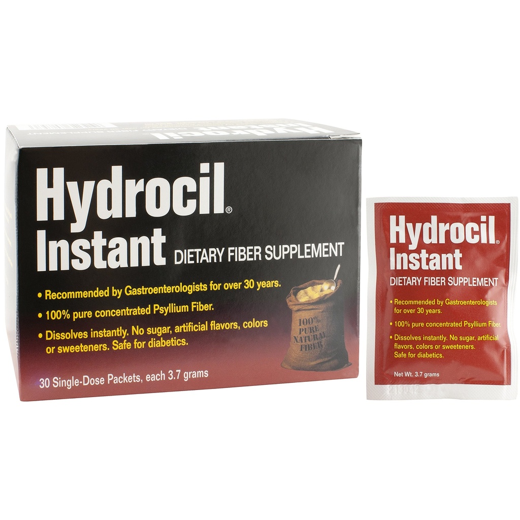 Dietní doplněk vlákna, Psylium Husk Powder, 30 Jednorázové dávkovací balíčky