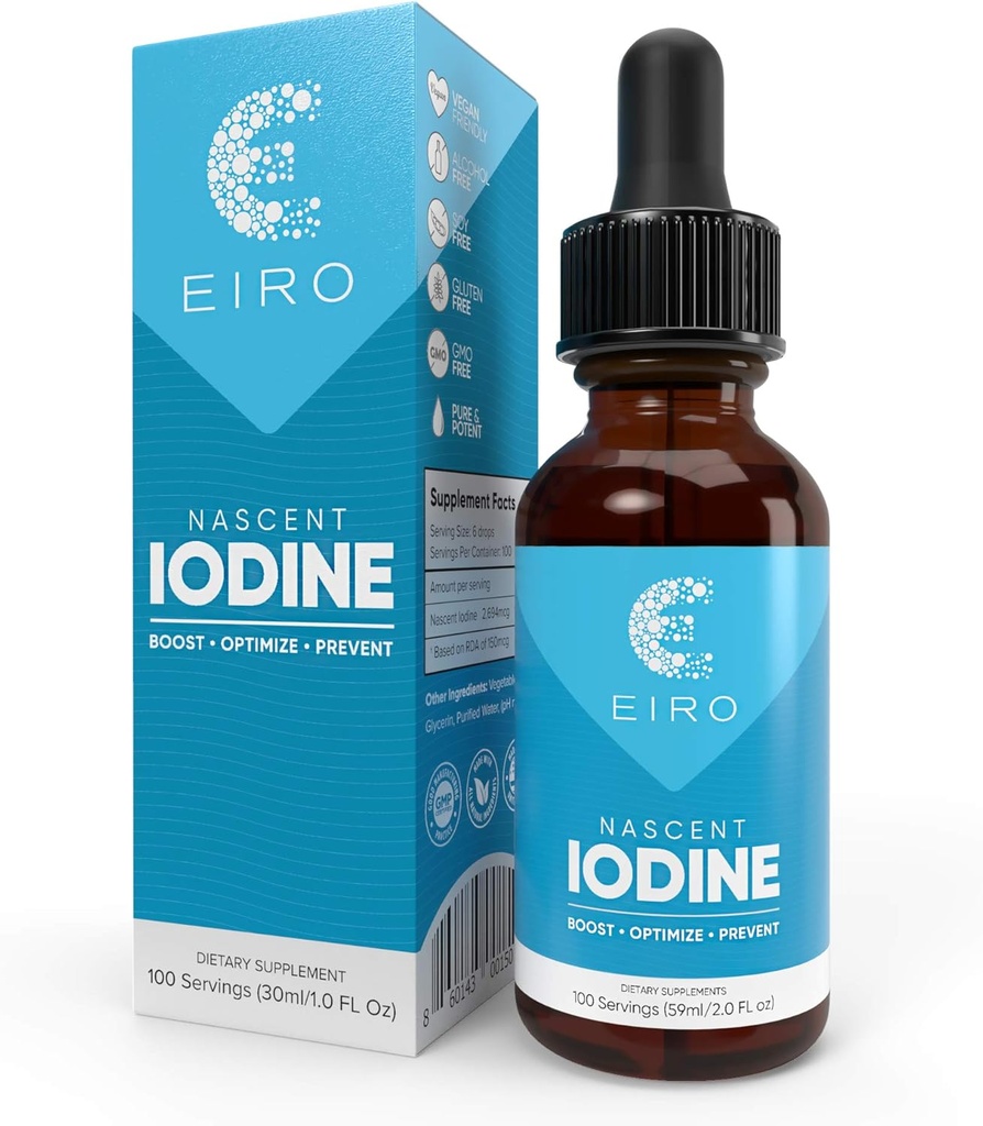 EIRO Nascent Jodové kapky 124; Superior Absorpce 124; Podpora štítné žlázy