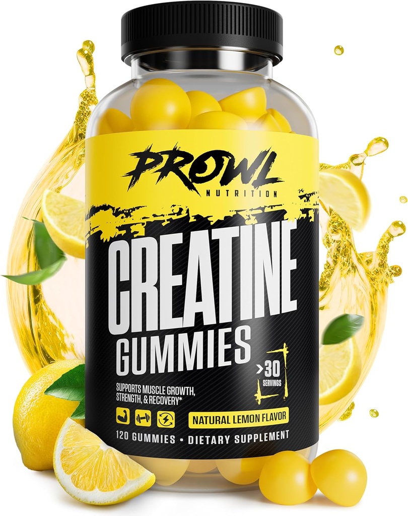 Tvorba monohydrát Žvýkačky - Tvorba žížal pro muže a ženy - Muscle Growth, Strength, & Recovery - Vegan, Non- GMO, & Gluten- Free - Natural Lemon Flavor - (30 Služeb, 120 Počet)