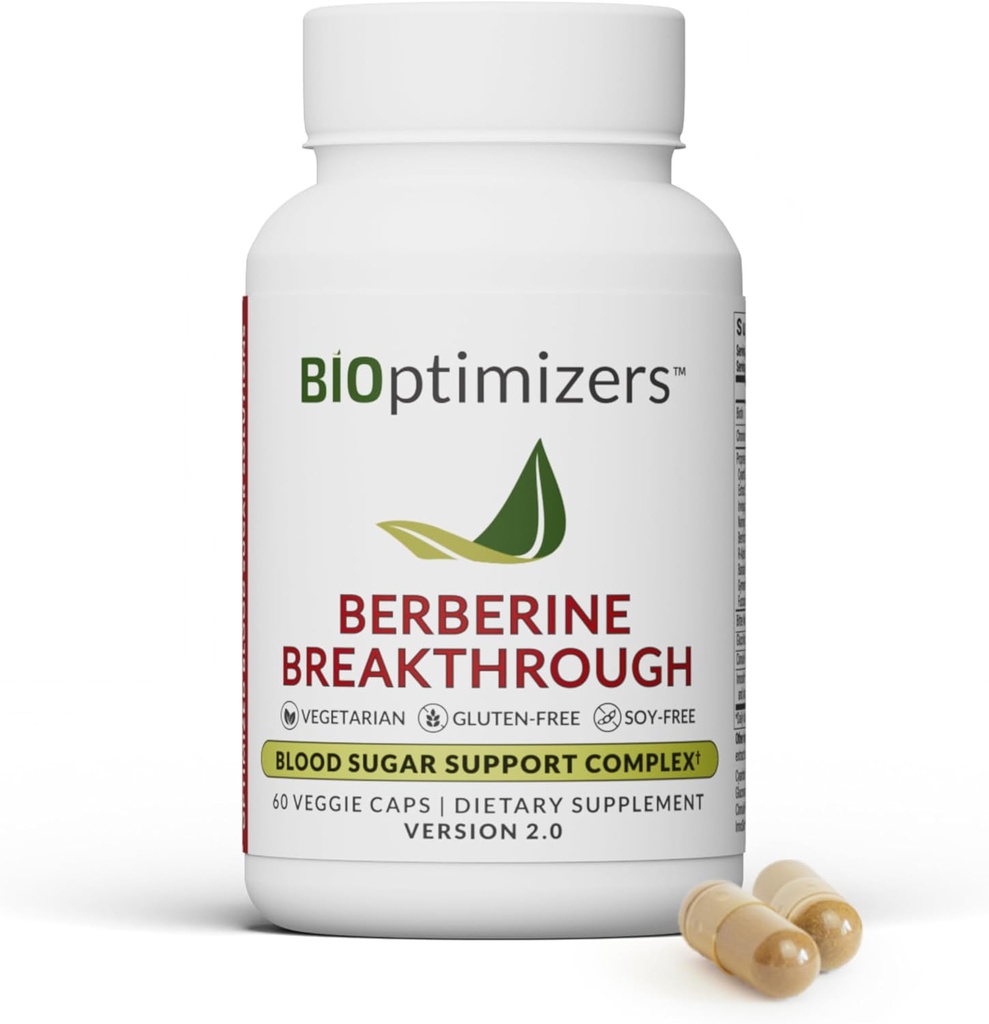 BiOptimizéry Berberine Breakthrough 2.0 dodatek, 60 Kapsle - Vegetariánské, gluten- a Soy- zdarma