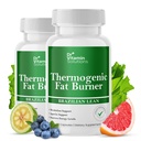 Termogenní spalovač tuků pro ženy a muže - Suppressant Appetit pro hubnutí - Zahrnuje zelené čaje extracts pro Bloat Relief - Metabolismus Booster - Balení 2