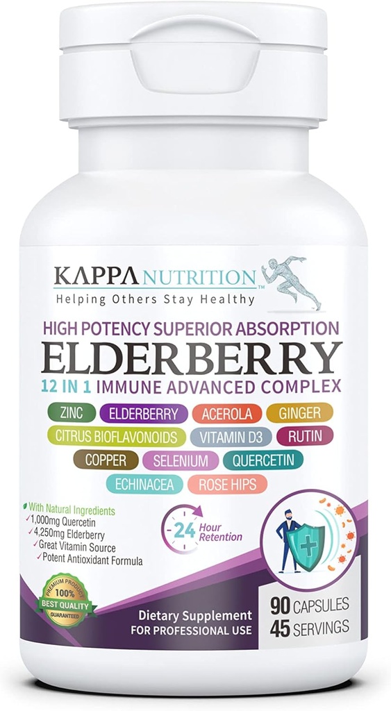 KAPPA NUTRITION Elderberry / 12 in 1 Advanced Complex (90 Kapsle).