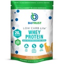 BioTrust Low Carb Lite, 20 Grams of Grass- Fed Whey Protein Isolate, 100 Calories, ProHydrolase Digestive Enzymes, Non-GMO, Free from Soy and Gluten, rBGH-Free (14 Servings) (pomerančový krém)