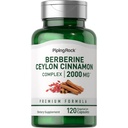 Piping Rock Berberine HCI Ceylon Skořice Komplex 124; 120 Kapsle 124; Bylinné Extract Dodatek 124; Vegetariánské, Non- GMO & Gluten Free Formule