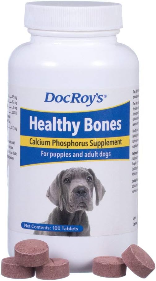 Revival Animal Health Doc Roy 's Health Bones - vápník Fosfor Supplementa- pro psy a loutky - 100ct tablety