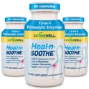 HEAL- N- SOOTHE Společné podpůrné doplňky - Proteolytické enzymy jako Bromelain & Papain, s boswellia, turmeric & Ginger- Promotes Protein Digestive Function & Body Defense Wellness- 90 Počet (3 Pack)
