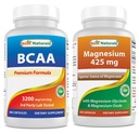 Nejlepší Naturals BCAA 3200 mg & Magnesium Glycinate 425 mg