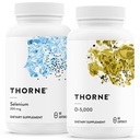 THORNE - Antioxidant & Wellness Bundle - Selen & Vitamin D- 5000 - Podporuje zdraví a imunitní funkci štítné žlázy - 60 Služeb