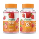 Živý zinek 50 mg + vitamín D 5000 IU, Gummies Bundle - Velký přípitek, vitamin dodatek, gluten zdarma, GMO zdarma, Žvýkací žlab