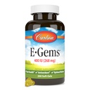 Carlson - E- Gems, 400 IU, Heart Health & Optimal Wellness, Antioxidant, 200 měkkých gelů