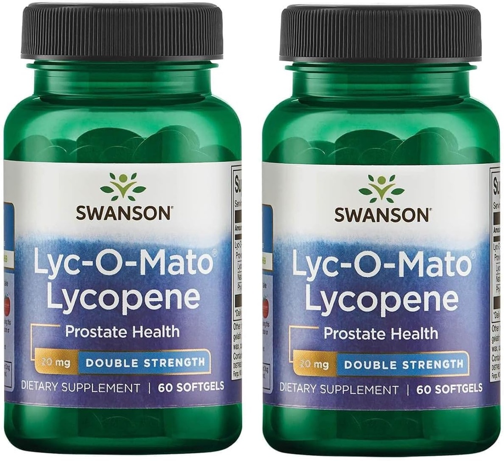 Swanson Double- Síla LYC- O- Mato Lycopene 20 miligramů 60 Sgels (2 balení)