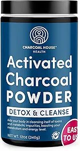 Charcoal House Detox and Cleanse USP Medical Grade Coconut Shell Activated Charcoal Powder - with High Adsorptive & Fast Hereing Capacity - Powerded, Eable & Nutritional - 24 oz