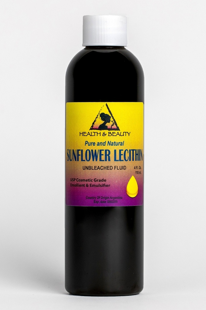 Lecithin Slunečnice Nebělený tekutý emulgátor Vyhlazující stabilizátor Čistý 4 oz