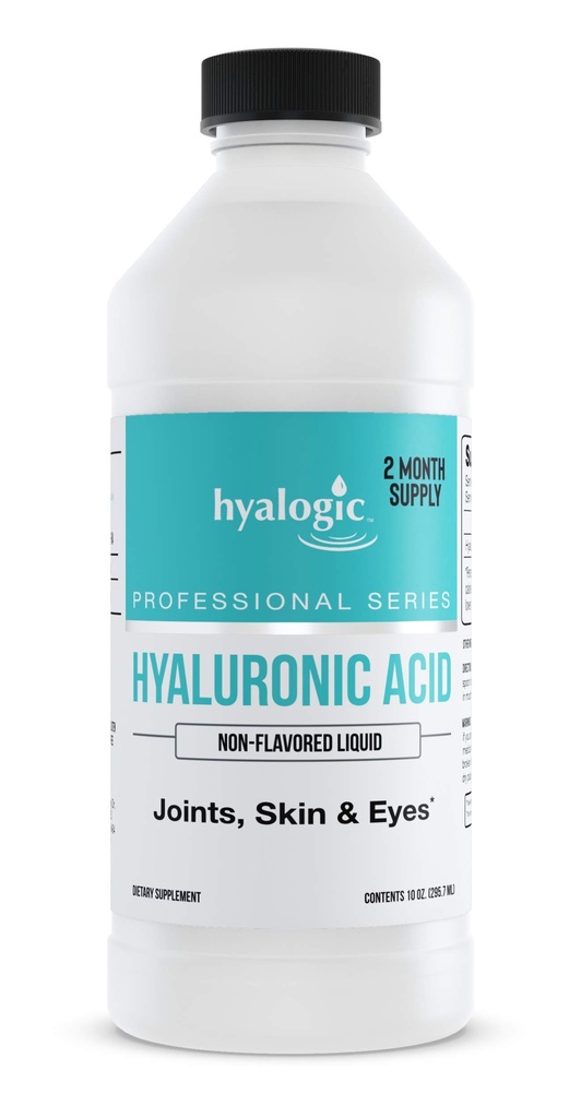 Hyalogická série profesionálů - Hyaluronic Acid Supplement for Whole Body Hydration - 100 mg Ingestible HA Liquid Supplement; Odorless, Bezchutné & Konzervační zdarma pro pleť & Eyes - 10 oz