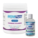 KALA ZDRAVOTNÍ MSMPUR MSM Coasse Flakes 1lb a MSM gel s organickým Aloe 8oz Bundle
