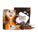 Nugo Slim Dark Chocolate Crunchy Butter, 17g Vegan Protein, 3g Sugar, 12 Count and Nugo Plant Protein Powder, 20g Protein, 3g Sugar, 25 Servings