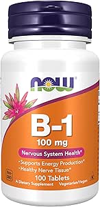 Nyní Potraviny Vitamin B-1 (Thiamin) 100 mg, 100 tablet (Balení po 2)