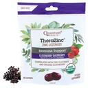 Quantum Health TheraZinek Organic Zinc Lozenges Elderberry & Honey - Imunitní podpora pro dospělé a děti 12 + Přirozeně ochucená Malina Rychlá pomoc bez následků - 18 Počet