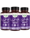 Nested Naturals Luna Bylinný spánkový dodatek s melatonin, Valerian Root, Heřmánek 124; 180 Vegan Kapsle (3- Pack) - 60 Kapsle na láhev