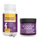 Ušetřete 10% na ženské zdraví a wellness bundle - kompletní vaginální probiotika + Myo & D- Chiro Inositol Powder for Hormonal Balance, Gut, a Močová podpora