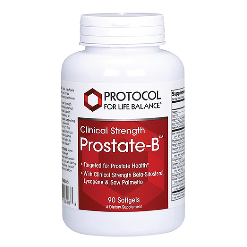 PROTOKOL PRO LIFE BALANCE Prostate-B Klinická síla - Prostate Health Supplement for men - with Beta Sitosterol, Lycopene & Saw Palmetto - Halal & Dairy Free - 90 Softgels