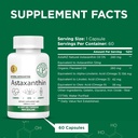 Nový Zéland - Astaxanthin 12 mg z mikrořas Haematococcus Pluvialis - 60 Soft Gels - GMO & Gluten Free - Antioxidant - Podporuje společnou mobilitu a po cvičení zotavení, kůže a oční zdraví