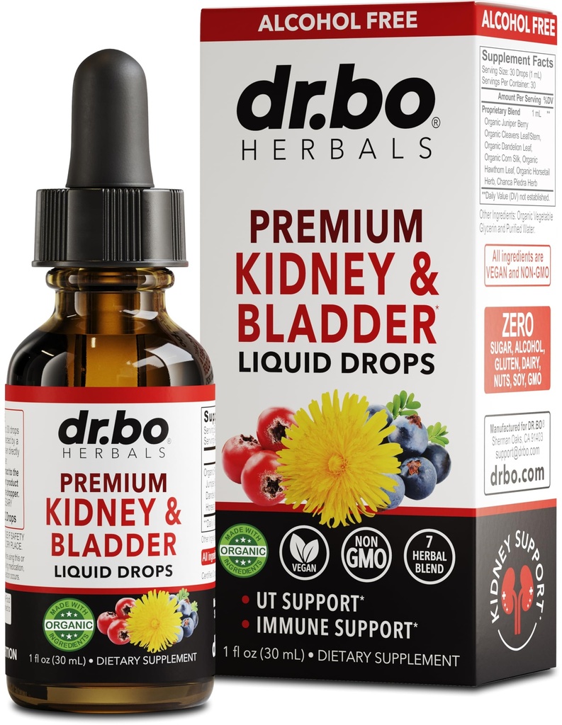 Ledviny Supplement Brýle Zdraví - Organic Renal Clearse Doplňky Kapky Juniper Berry Cleavers Dandelion - Renal Ledviny Čistota Detox Močová Trakt Bylinné žlučník Podpora Flush Ledviny 1oz