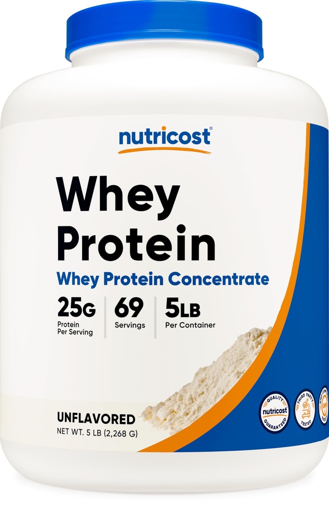 Nutricost syrovátkový prášek, bez příchutí, 5 liber - od syrovátkového proteinu koncentrátu