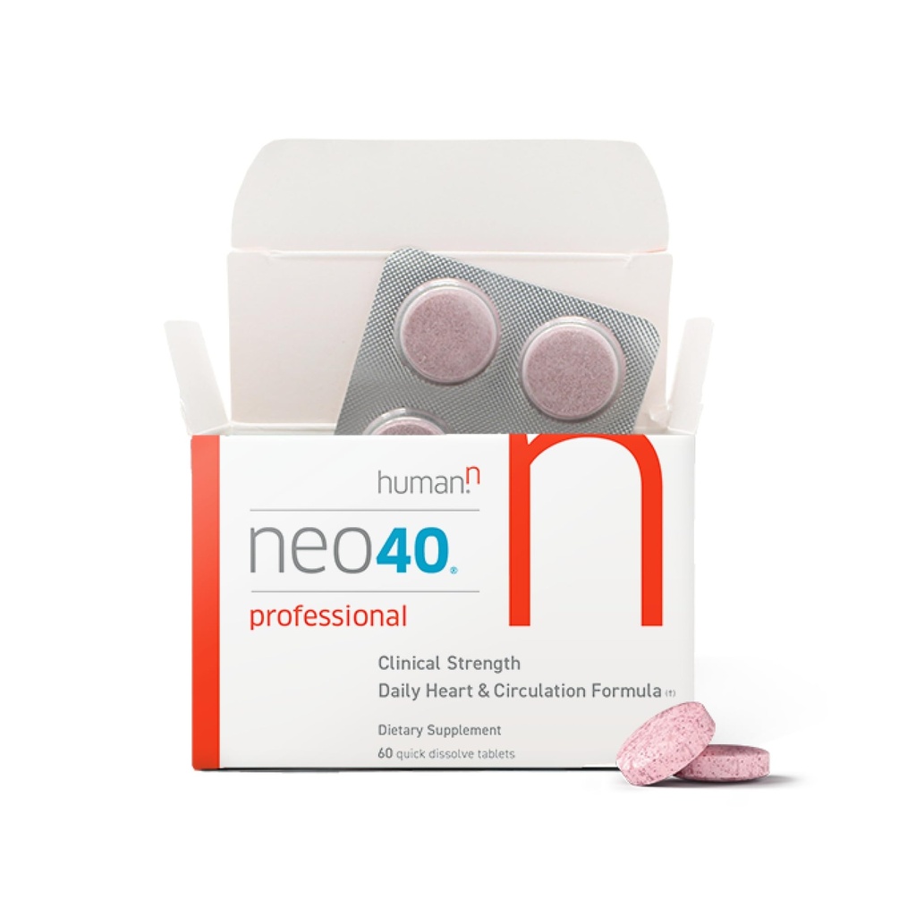 HumanN Neo40 Professional - Daily Heart & Circulation Support - Methylfolát, Beet Root Powder, Hawthorn Berry, L- citrulin - 60 Rozpustné tablety