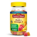 Nature Made Multivitamin + Omega-3, Multivitaminové žvýkačky pro ženy a muže, Denní nutriční podpora, 80 Dospělé Gummy Vitamíny & Minerály, 40 Den Dodávka