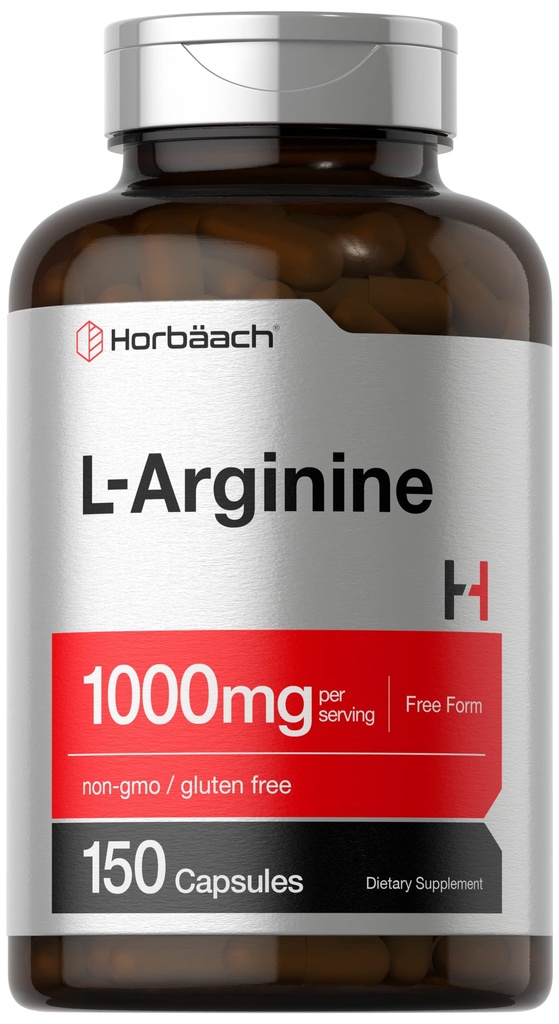 Horbäach L- Arginine 1000mg PHARMAN 124; 150 Kapsle PHARMAL 124; Free Form Diestrate Supplementary PHARMAN 124; Non- GMO & Gluten Free