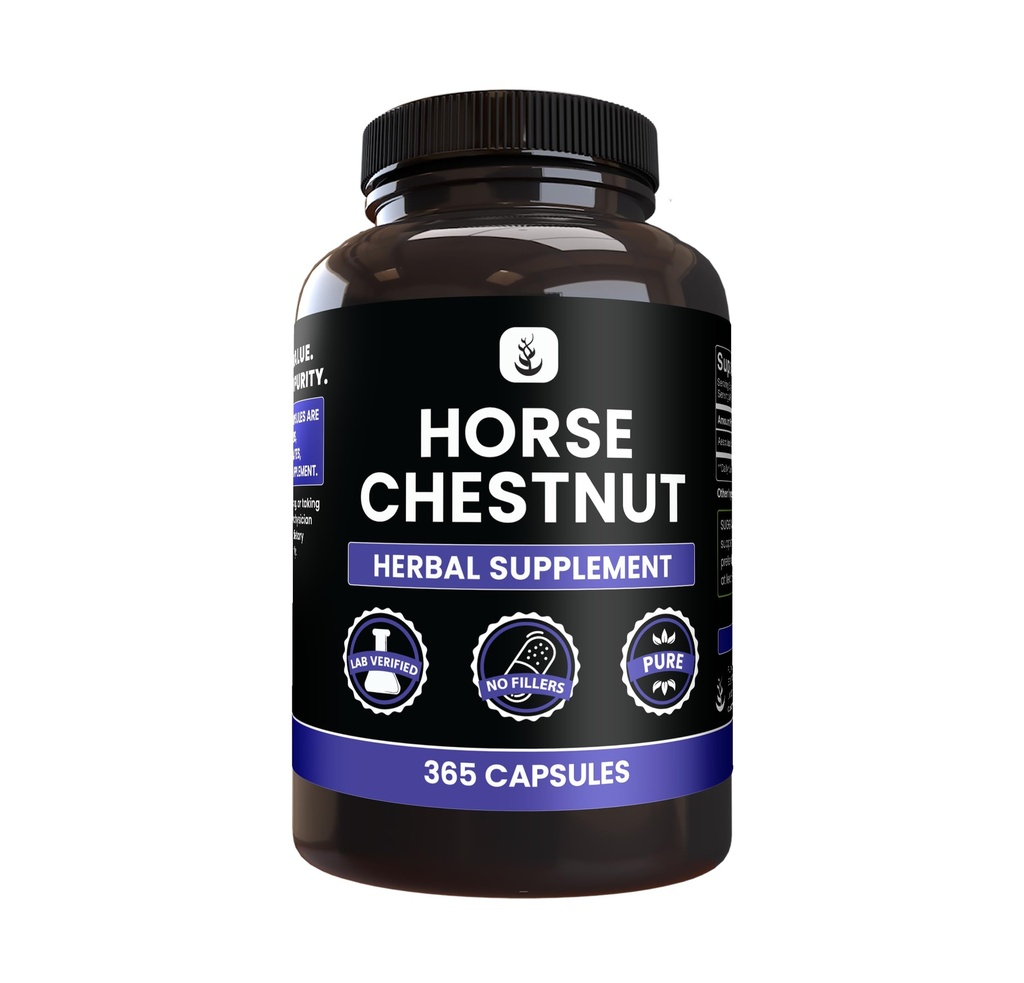 PURE ORIGINAL INGREDIENTS Horse Chestnut (365 Capsule), No Magnesium or Rice Fillers, Vždy čisté, Laboratorní ověřené