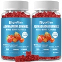Ashwagandha Gummies pro ženy a muže - Imunitní podpora a zvýšená energie - Ashwagandha doplňky pro muže a ženy - Přírodní jahodové aroma (120 Počet)