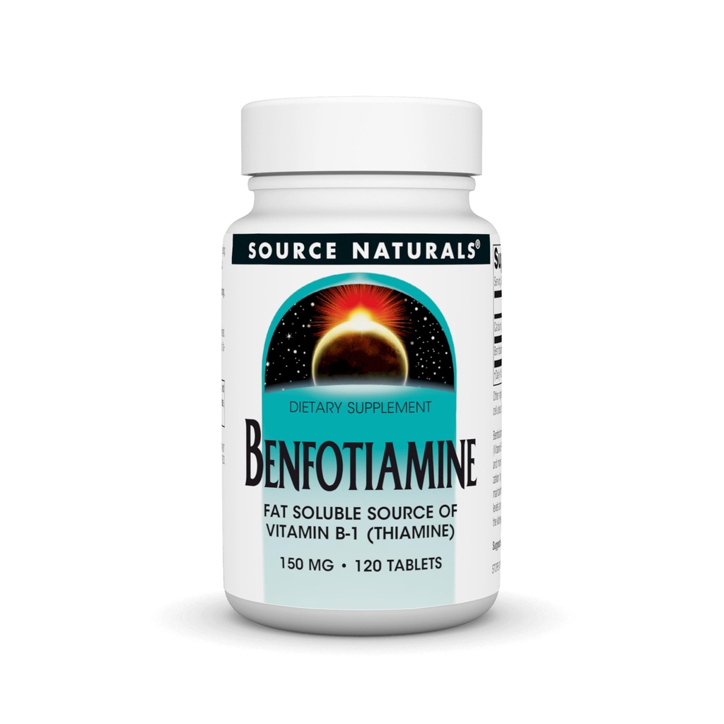 Zdroj Naturals Benfotiamin, Rozpustný zdroj vitaminu B-1, 150 mg - 120 tablet