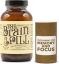 Brain Pill 90 Kapsle - Organic Brain Booster Supplement - Paměťové pilulky pro mozek w / Ginkgo Biloba Kapsle, Lví hříva & Sage - Mozek Booster Supplement for Focus, Paměť, Clarity, Energie