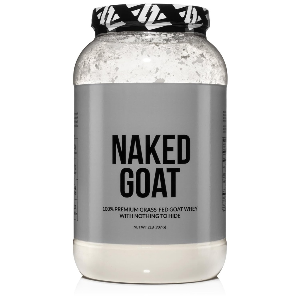 NAKED Goat - Pasture Fed Kozí syrovátka prášek ze Small- Herd Wisconsin Dairies, 2Lb Bulk, GMO Free, Soy Free. Snadno se digest - Všechny přírodní - 23 gramů proteinu - 30 Služeb