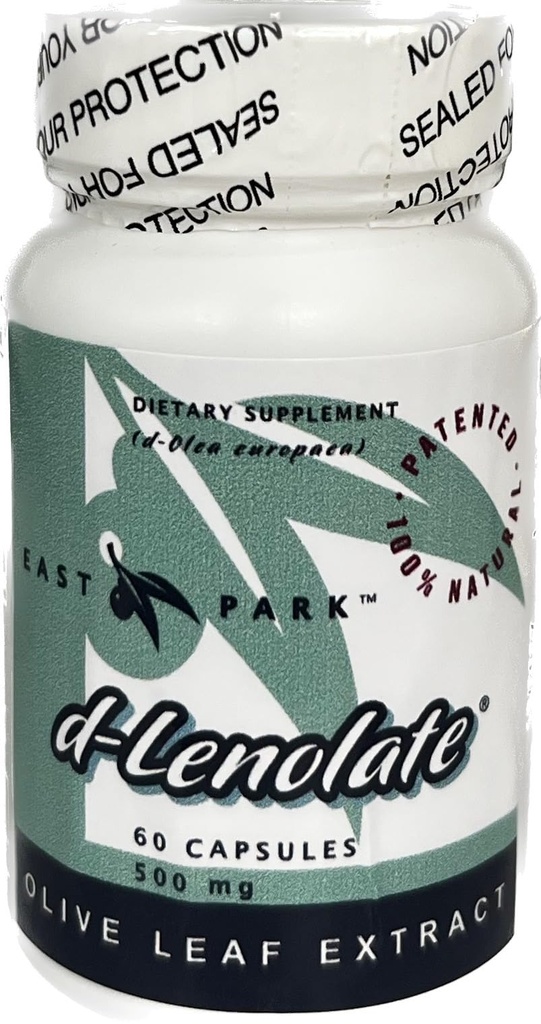 East Park Olive Leaf Extract (OLE) Super Strength d- Lenolate 500mg Oleuropine 124; 18% nebo více Oleuropein imunitní systém Booster Oleuropine 124; 60 Vegetariánských kapslí (Non- GMO)