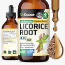 BIO KRAUTER Licorice Root Tincture - Licorice Root Extract for Digestive Support - Alkohol and Sugar Free - Vegan Drops 4 Fl.Oz.