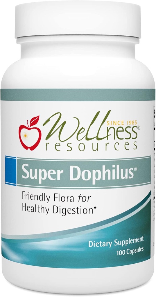 Super Dophilus High Potency Probiotics + Prebiotic FOS - 6.8 Miliardy CFU, 6 Hardy Straight Strains, Acid- Resistant Capsules - 100 Kapsle - Digestive & Gut Health Support - Soy & Dairy- Free