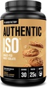 Jacked Factory Authentic ISO Grass Fed Whey Protein Isolate Powder - Low Carb, Non-GMO Muscle Building Protein w / No Fillers, Post Workout Recovery, Vanilla Oatmead Cookie