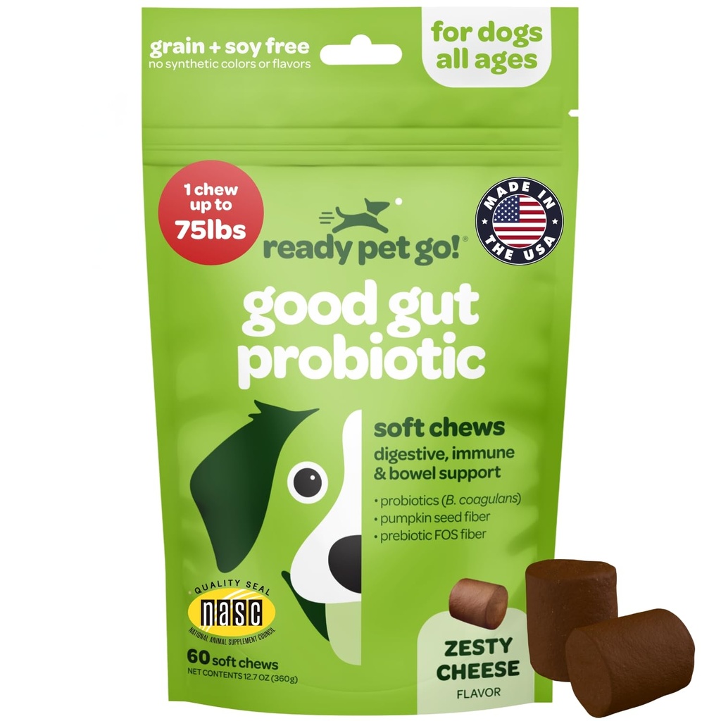 Probiotické žvýkání pro psy Gut zdraví 124; Chutné Pre a Probiotika pro psy Stravovací zdraví s dýňových psů Probiotika a trávicí enzymy 124; NASC Certified & Made in the USA