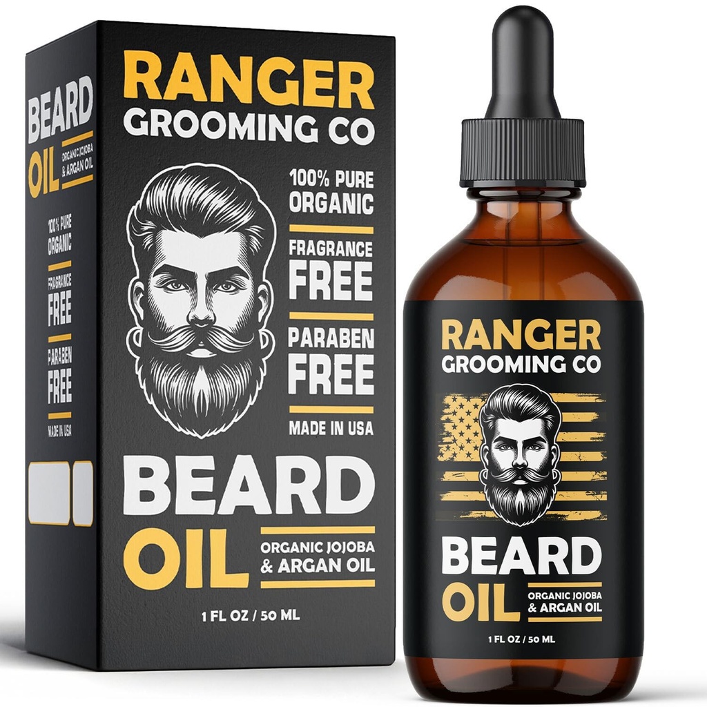 Leven Rose Beard Oil pro muže a Beard Softtener 100% čisté přírodní pro vousy mužů, kníry, a vlhkou pleť 1 oz Ranger Grooming Co