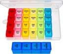 Týdenní porce Organizátor 4 krát denně, Medicine Pořadatel Box, Travel Daily Pill Box Organizátor 7 Daily, Pouzdro Pill, Držák Pill Container pro Hold Vitamíny / Rybí oleje.