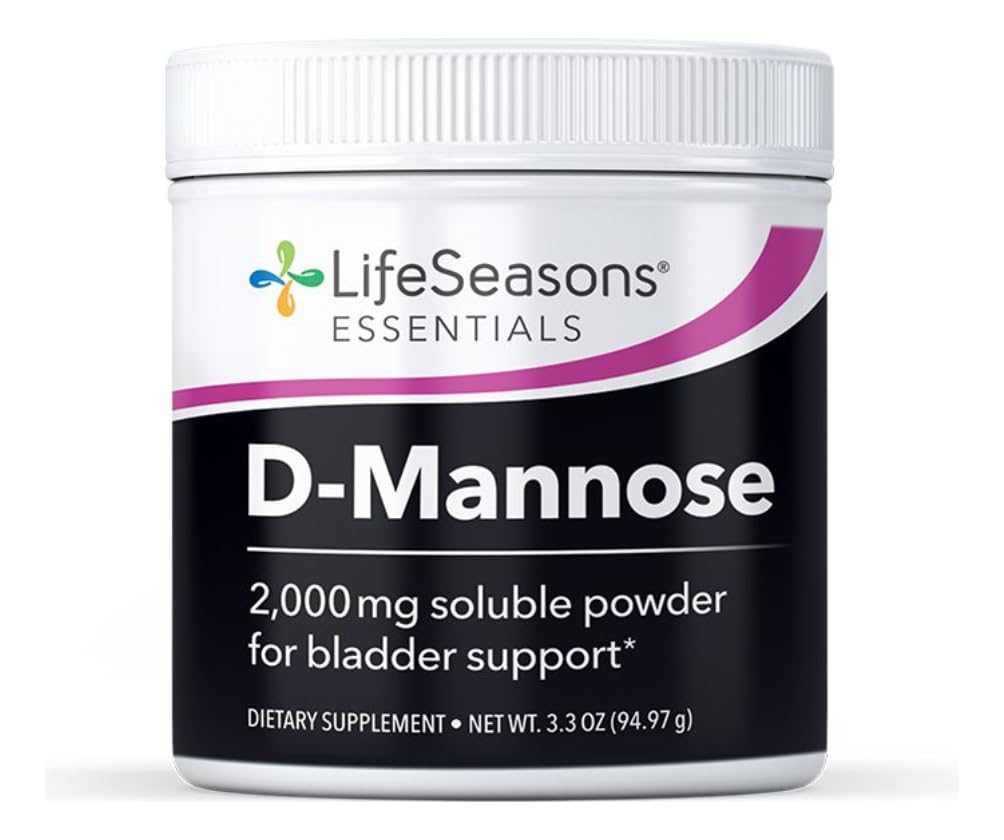 LifeSeasons D- Mannose Powder - Fast- acting UTI Relief - Moč Tract Health Supplement - Podporuje zdravé úrovně mikroflóry & Eass Blinder Discomfort - 45 Servings