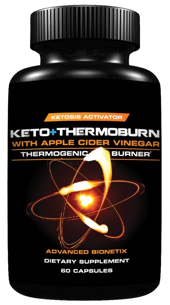 Advanced Bionetix ThermoBurn ™ Ketosis Activator Keto Doplněk + Apple Cider Ocet Kapsle Termogenní Ztráta hmotnosti. ACV pilulky Práce Synergisticky Hunger Control, Detox, Diet pilulky, které fungují
