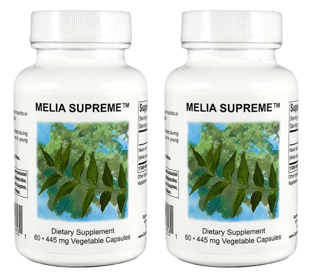 Supreme Nutrition Melia Supreme, 60 pudrovaných Neem Leaf Vegetarian Capsules (Balení po 2)